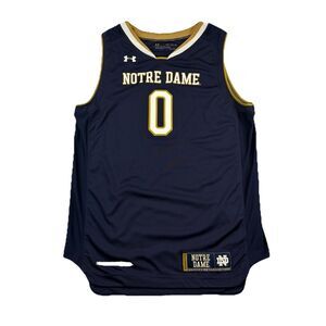 Notre Dame Fighting Irish Under Armour Basketball Jersey Youth XL Blue Gold NWOT